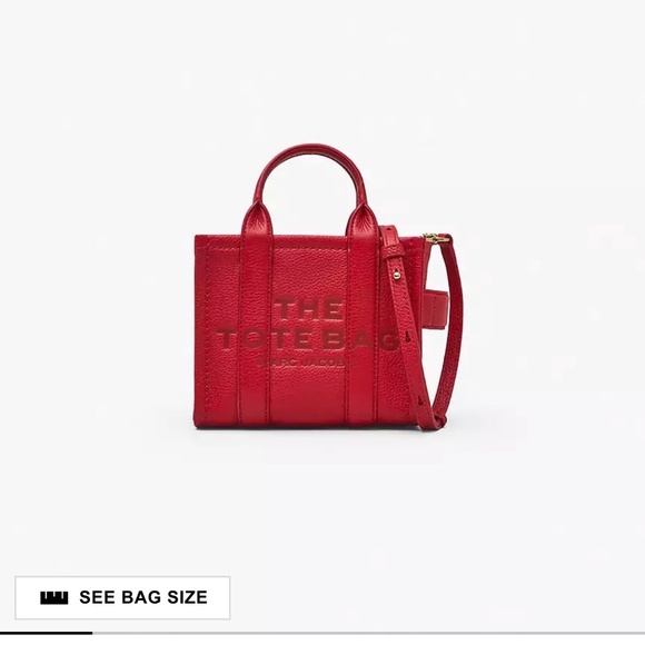 Marc Jacobs Mini Leather Tote Bag – Red – Like New ❤️ - Picture 1 of 5